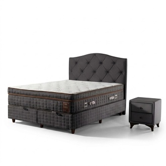 LuxuriÃ¶ses Boxspringbett Elegantes Kopfteil Modernes Design fÃ¼r Komfort und Stil