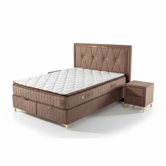 LuxuriÃ¶ses Boxspringbett Elegantes Kopfteil fÃ¼r hÃ¶chsten Komfort und Stil