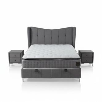 LuxuriÃ¶ses Boxspringbett Elegantes Kopfteil fÃ¼r maximalen Komfort und Stil