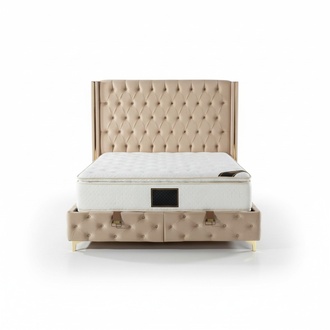 LuxuriÃ¶ses Boxspringbett mit elegantem Kopfteil Modernes Design fÃ¼r Komfort