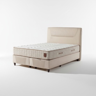 LuxuriÃ¶ses Boxspringbett mit eleganter Struktur Modernes Design fÃ¼r Komfort
