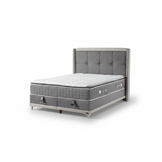 LuxuriÃ¶ses Boxspringbett Stilvolles Kopfteil fÃ¼r hÃ¶chsten Komfort und Eleganz