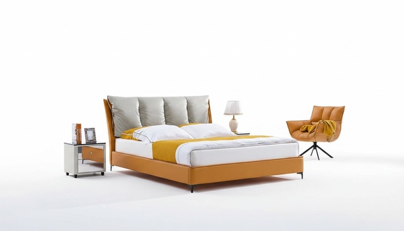 Luxus Bett Design Hotel Orange Betten Schlafzimmer MÃ¶bel Doppel Einrichtung Neu