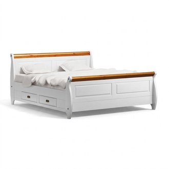 Luxus Bett Doppelbett Landhaus Stil Doppelbetten WeiÃ Schlafzimmer