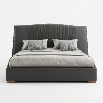 Luxus Bett Holz Betten Bettrahmen Grau Doppel Bettgestell Betten Doppelbetten-