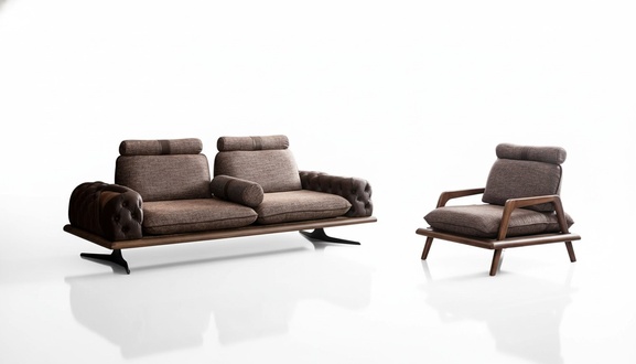 Luxus Chesterfield Loft Sofagarnitur 3+1 Sitzer Couch Polster MÃ¶bel Garnituren
