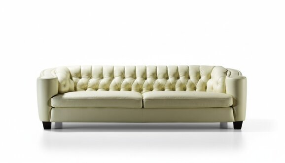 Luxus Chesterfield Sofa 4 Sitzer Kunstleder Couch WeiÃ Sofas Modern