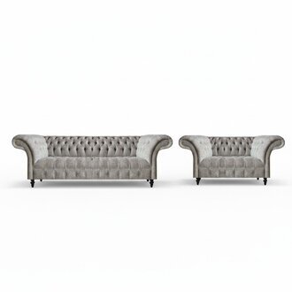 Luxus Design MÃ¶bel Komplett Sofa SitzmÃ¶bel Sessel Neu Einrichtung Chesterfield