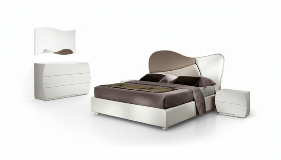 Luxus Doppel Bettgestelle Bett WeiÃ Doppelbett Leder Holz Modern Design Neu