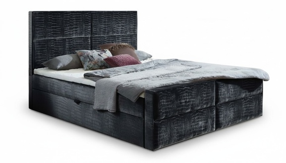 Luxus Doppelbett 180cm Schlafzimmer Bett Moderne MÃ¶bel Holz Grau QualitÃ¤t