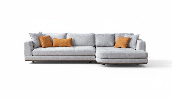 Luxus Ecksofa L - Form Modern MÃ¶bel von Wohnzimmer Grau farbe Designer