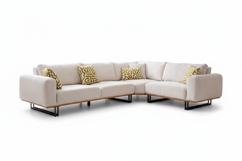 Luxus Ecksofa L Form Stoffsofa Couch Sofa WeiÃe Polstersofa Sitz Eckgarnitur
