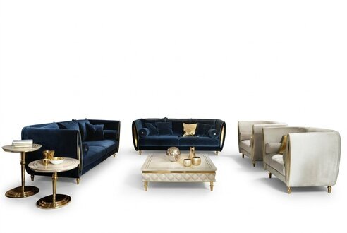 Luxus Klasse 3+2 Italienische MÃ¶bel Sofagarnitur Couch Sofa Neu