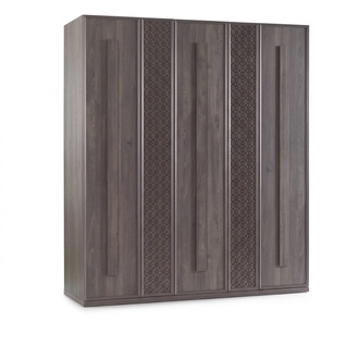 Luxus Kleiderschrank Schrank Holzschrank MÃ¶bel Holz Grau 5trg Design