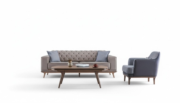 Luxus Modern Wohnzimmer Set 4tlg. 4 sitzer Sessel couchtisch MÃ¶be Neu