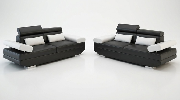 Luxus MÃ¶bel Sofagarnitur Couch Sofa Polster 3+3 Sitzer + Hocker Wohnzimmer