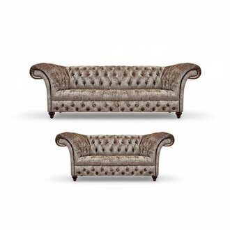 Luxus Neu Kompett 2x Sofas Design MÃ¶bel Einrichtung Chesterfield Wohnzimmer