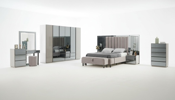 Luxus Schlafzimmer 8tlg Set Komplettes Zimmer MÃ¶bel Bett Nachttisch Schrank Neu