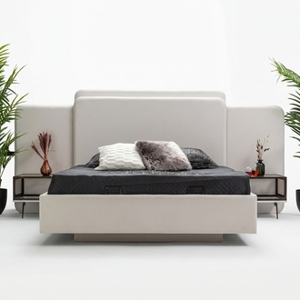 Luxus Schlafzimmer Bett Designer MÃ¶bel WeiÃ Doppelbett Betten Holz Neu