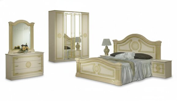 Luxus Schlafzimmer Klassisches Holz Bett Nachttisch 6tlg Design MÃ¶bel