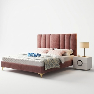 Luxus Schlafzimmer MÃ¶bel Komplett 3tlg. Set Bett 2x Nachttische Modernes