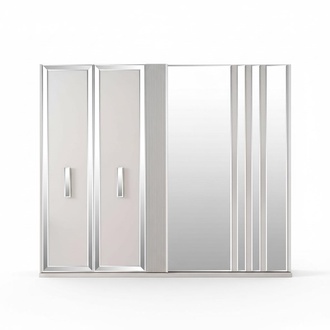 Luxus SchrÃ¤nke Design Kleiderschrank Spiegel GroÃ WeiÃ Holz Modern