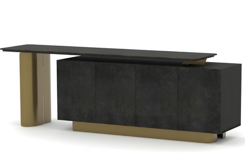 Luxus Sideboard BÃ¼roschrank Anrichte Beistellschrank Arbeitszimmer Gold