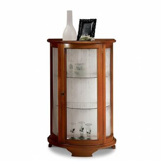 Luxus Single Vitrine Braun Schrank EintÃ¼riger Glasschrank Holz MÃ¶bel SchrÃ¤nke