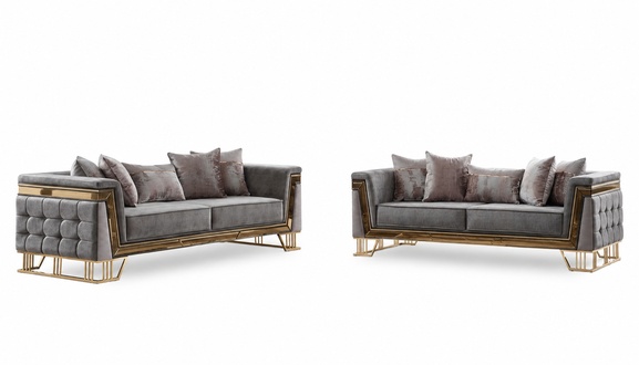 Luxus Sofa Set Designer Garnitur Dreisitzer TextilmÃ¶bel Wohngruppe Modern