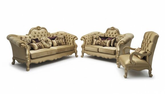 Luxus Sofagarnitur 3+2+1 Sitzer Set Sofa Polster Couchen Couch