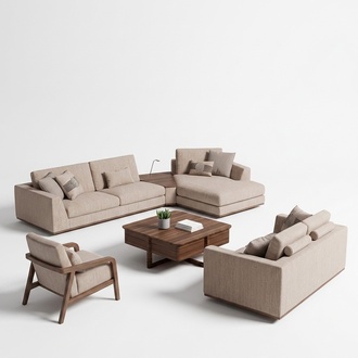 Luxus Sofagarnitur Ecksofa L-Form Zweisitzer Sofa Luxus Sessel PolstermÃ¶bel
