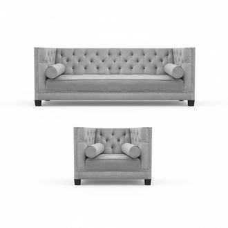 Luxus Textil Design Couch Polster Sitz Garnitur Sofa Dreisitze Garnituren Sessel