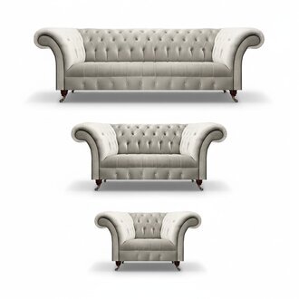 Luxus WeiÃ Sofagarnitur Modern Set Chesterfield Wohnzimmer Sitz MÃ¶bel