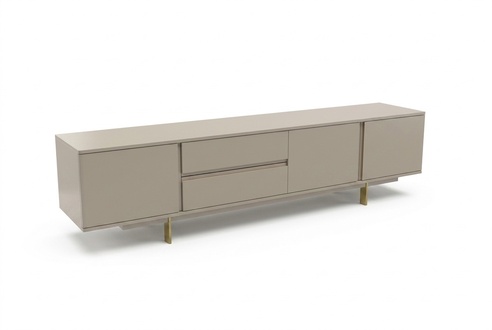 Luxus Wohnwand tv StÃ¤nder rtv Lowboard Holz Wohnzimmer Beige MÃ¶bel