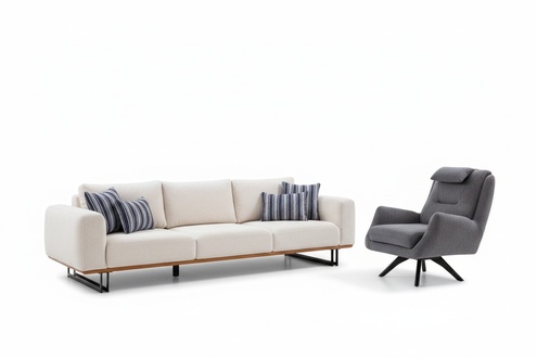 Luxus Wohnzimmer Set 2tlg. Design Sofagarnitur 4+1 Sitzer Couchen MÃ¶bel