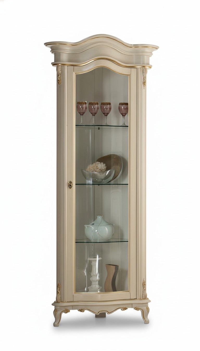 Massive Holz Vitrinen Glas Schrank Echtholz Vitrine Wohnzimmer MÃ¶bel Anrichte