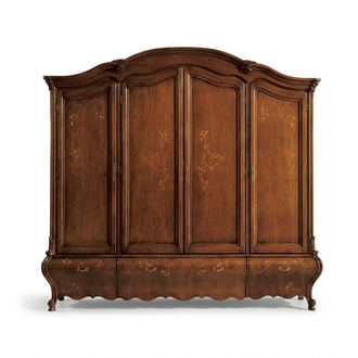 Massivholz Kleiderschrank Klassisch Luxus Schlafzimmer MÃ¶bel Braun Neu