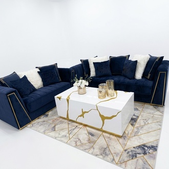 Medusa Couch Set Garnitur 3+2 Sofa Sofagarnituren Couchen SitzmÃ¶bel Stoff