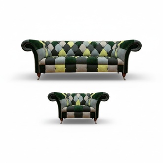 Mehrfarbig Luxus Komplett Sofa Dreisitze Couch Einrichtung Sessel 3+1
