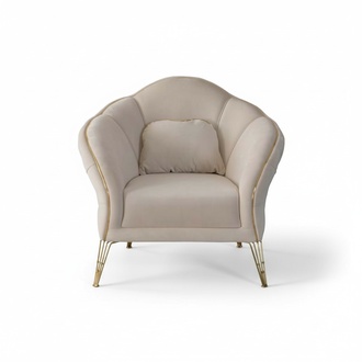 Modern Chesterfield Design Beige Sofa 2x Sessel Polster Couch Couchen Neu