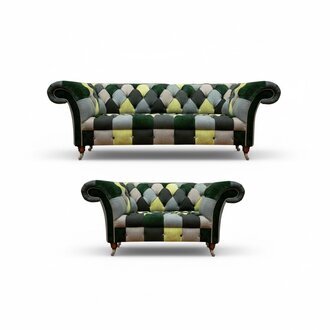 Modern Chesterfield Set Sofas Wohnzimmer PolstermÃ¶bel Sofagarnitur 3+2 Sofa