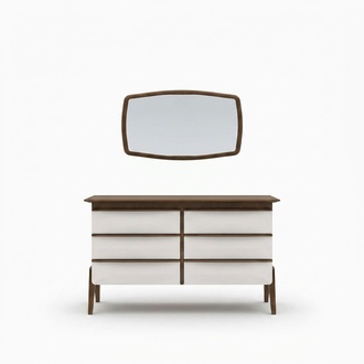 Modern Design Kommode mit Spiegel Schlafzimmer Luxus Schrank Neu MÃ¶bel