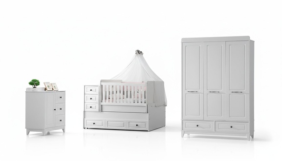 Modern Kinderbett Komplett Jugendzimmer Luxus Kinderzimmer Set 3tlg WeiÃ