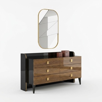 Modern Luxus Schlafzimmer Kommode mit Spiegel Design Schrank MÃ¶bel