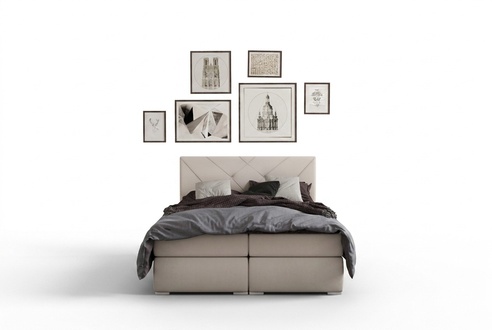 Moderne Boxspring Betten Hotel Doppel Luxus Bett Polster Kasten Funktion