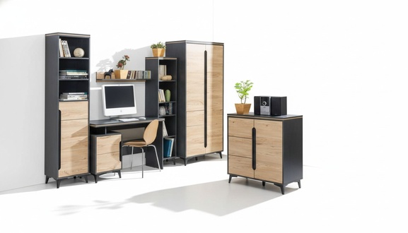 Moderne BÃ¼ro Zimmer Set Office Einrichtung Komplett Set MÃ¶bel Deko Tisch