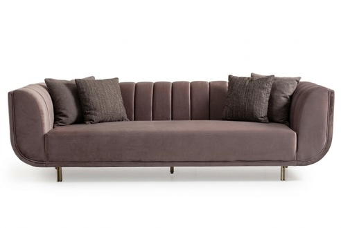 Moderne Couch Dreisitzer Sofa Polstersofa Stoffsofa Lila 3 Sitzer Neu