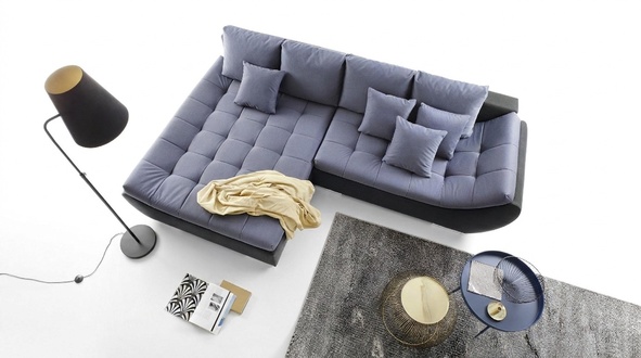 Moderne Design Sofas Couchs MÃ¶bel Stoff L-Form Wohnzimmer Ecksofa