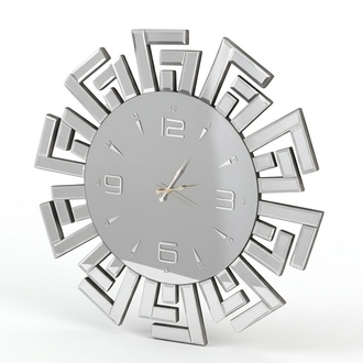 Moderne graue Wanduhr aus Holz fÃ¼r Wohnzimmer und BÃ¼ro