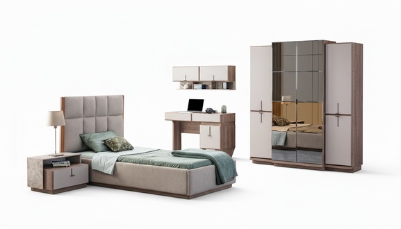 Moderne Kinderzimmer MÃ¶bel Designer Bett Schreibtisch Wandschrank Neu